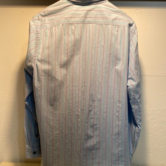 American Eagle Men's Vintage Fit Striped Button Down Shirt - Picture 3 of 5